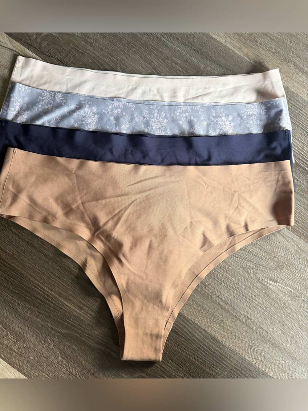 YMI Intimates: Seamless Hipster Panties- Nude, Navy, Light Blue, White (4 pack)